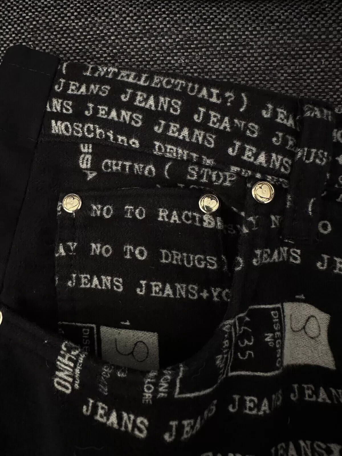Moschino Vintage 90s Moschino Jeans Print Letters Overprint Pants Size US 32 / EU 48 - 14 Thumbnail