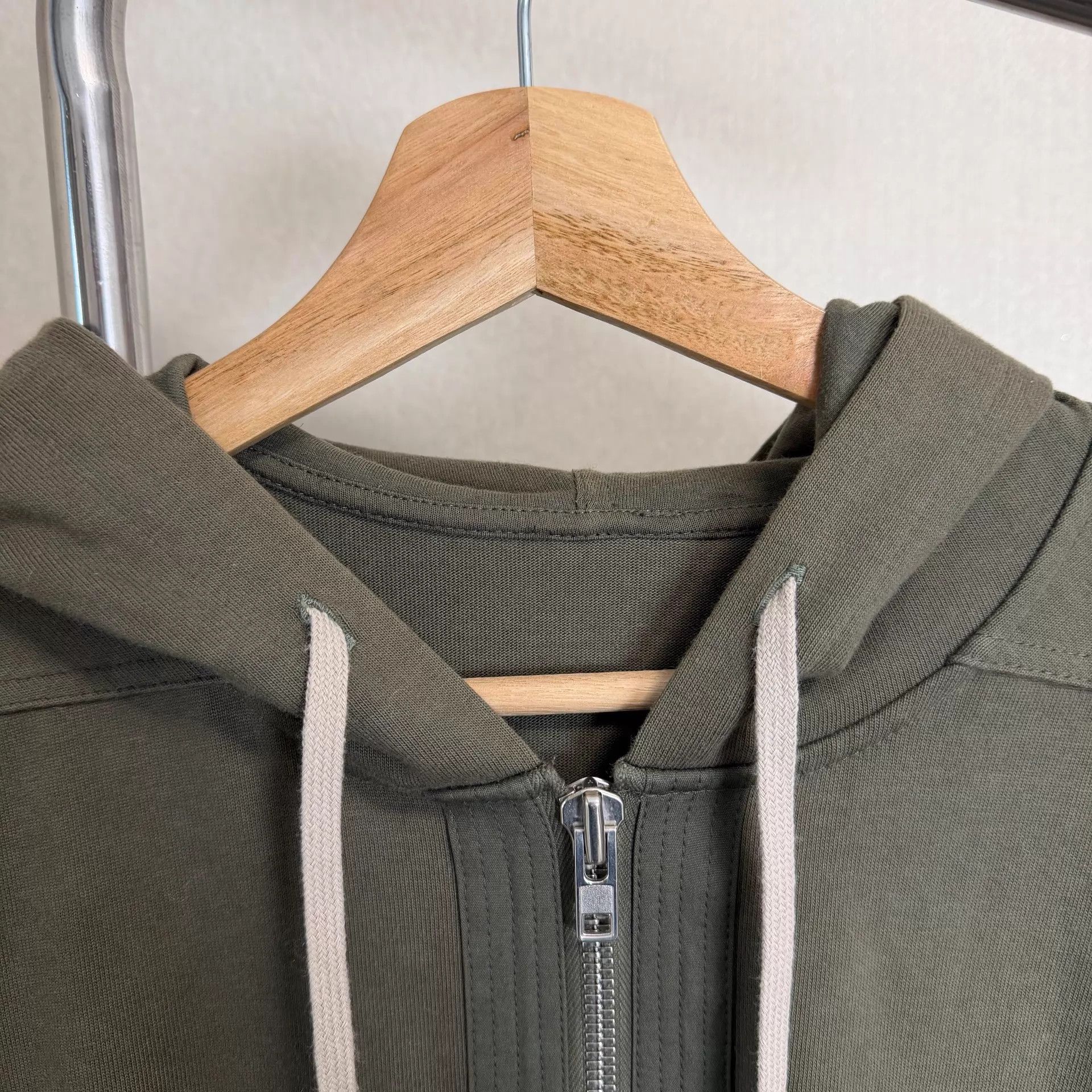 Rick Owens Rick Owens 16SS Olive Green Zip Hoodie M Size US M / EU 48-50 / 2 - 3 Thumbnail