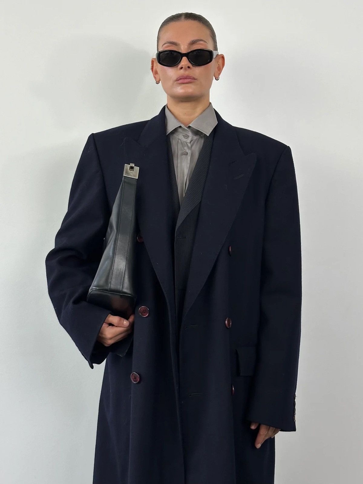 Christian Dior Monsieur Vintage Navy Wool Christian Dior Coat Size US L / EU 52-54 / 3 - 1 Thumbnail