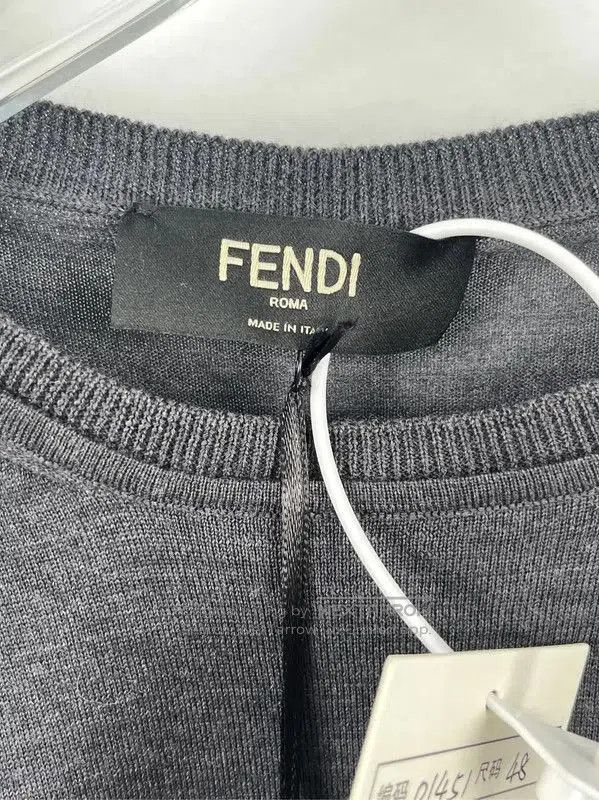 Fendi Fendi Gray Wool Men's Knit Sweater . Size US M / EU 48-50 / 2 - 3 Thumbnail