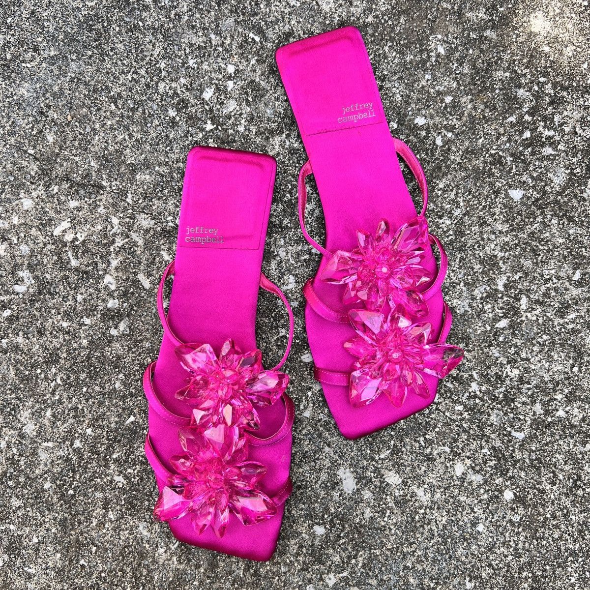 Jeffrey Campbell Jeffery Campbell hot pink crystallize strappy sandals Size US 10 / IT 40 - 1 Thumbnail