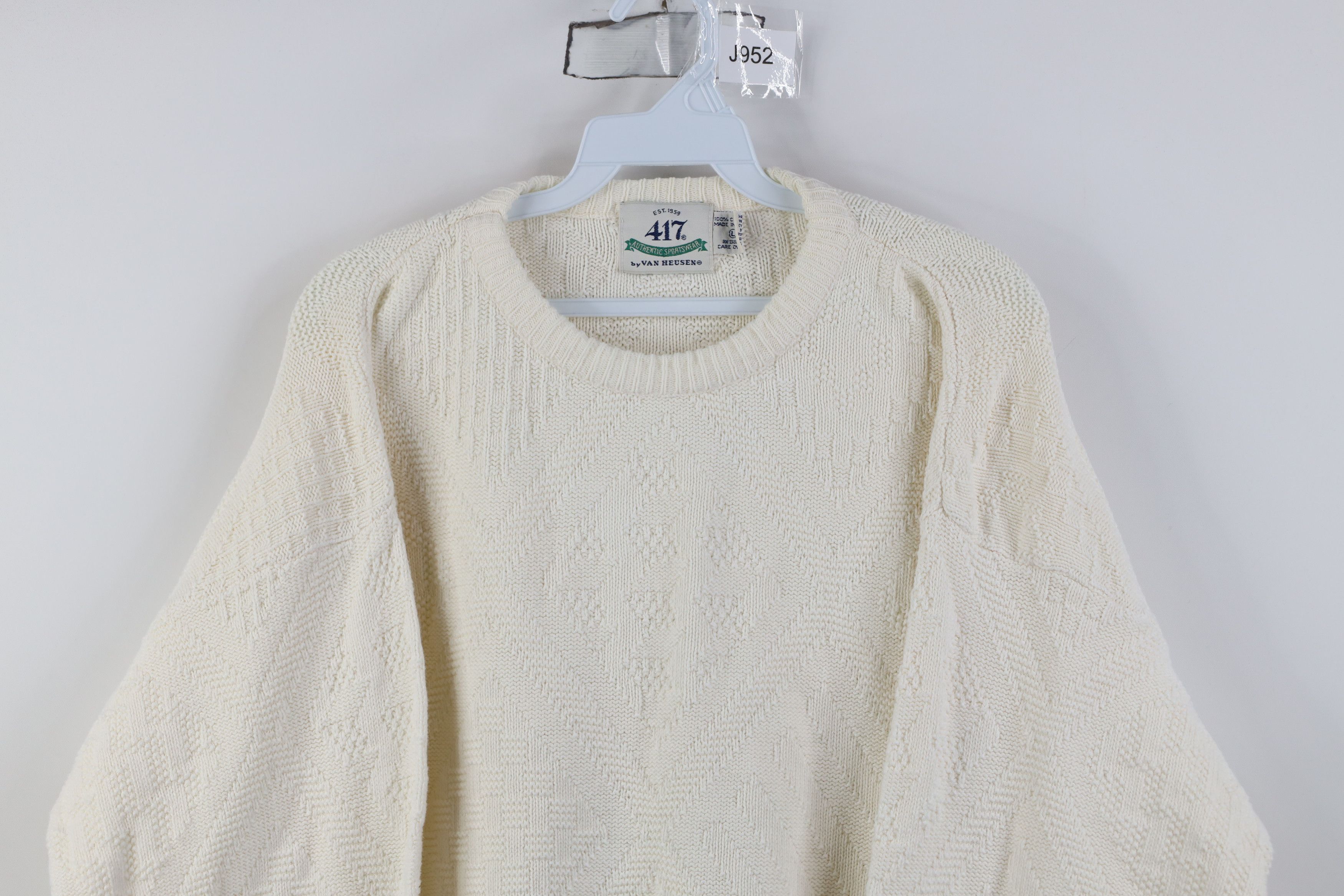 Vintage Vintage 90s Streetwear Geometric Knit Crewneck Sweater USA Size L / US 10 / IT 46 - 2 Thumbnail