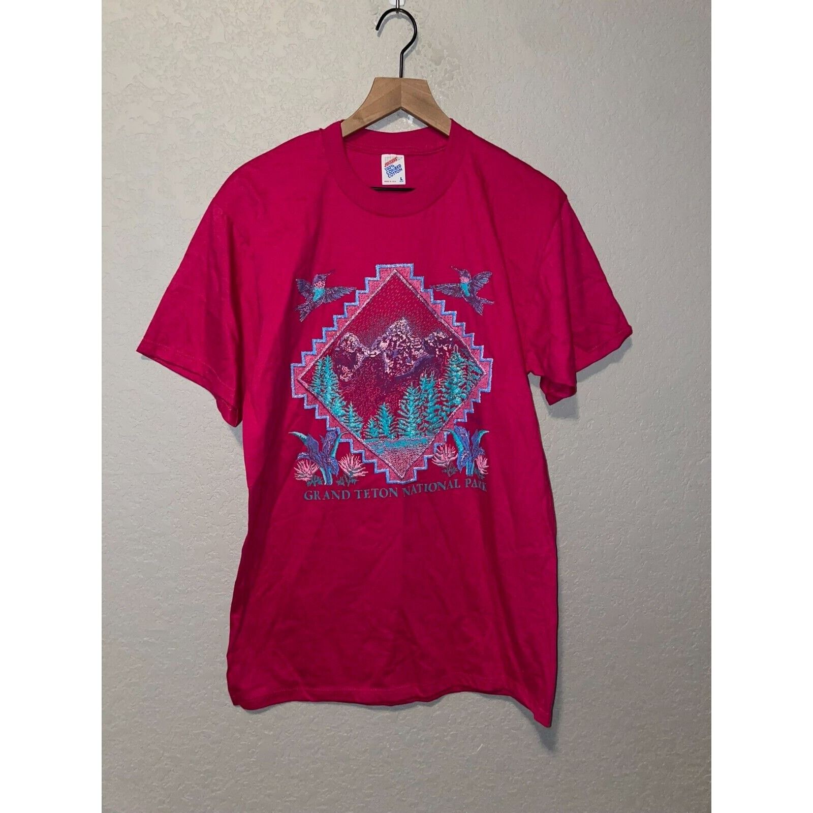 Jerzees Vintage Grand Teton National Park Shirt Tee VTG L 90s Large Size US L / EU 52-54 / 3 - 1 Thumbnail