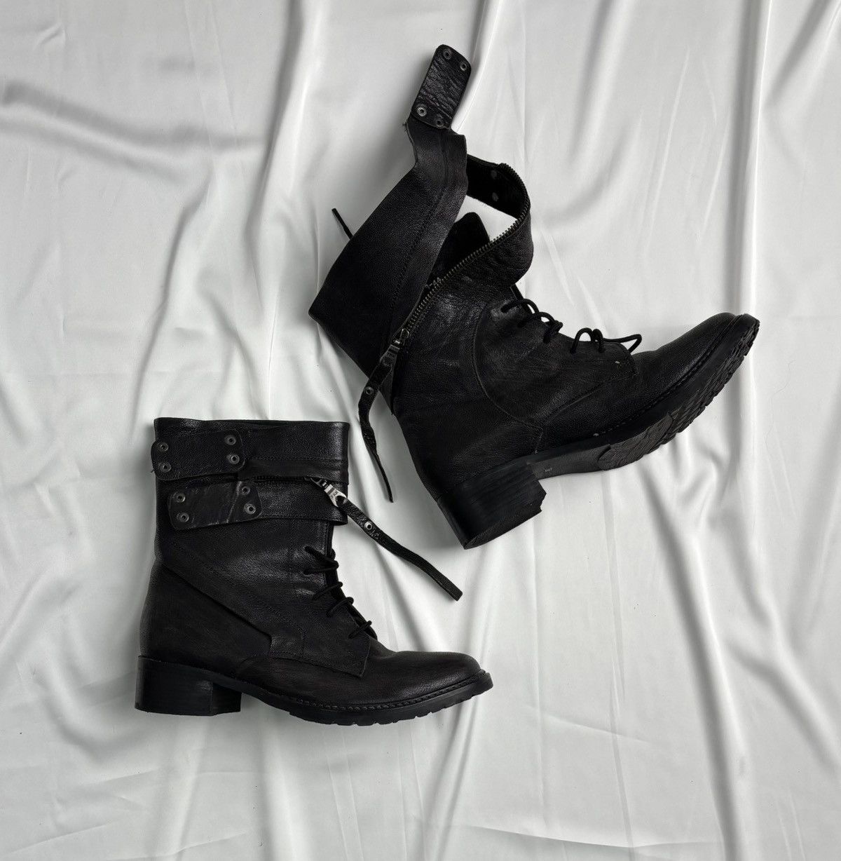 Other Leather belted asymmetrical zip boots Size US 8 / IT 38 - 3 Thumbnail