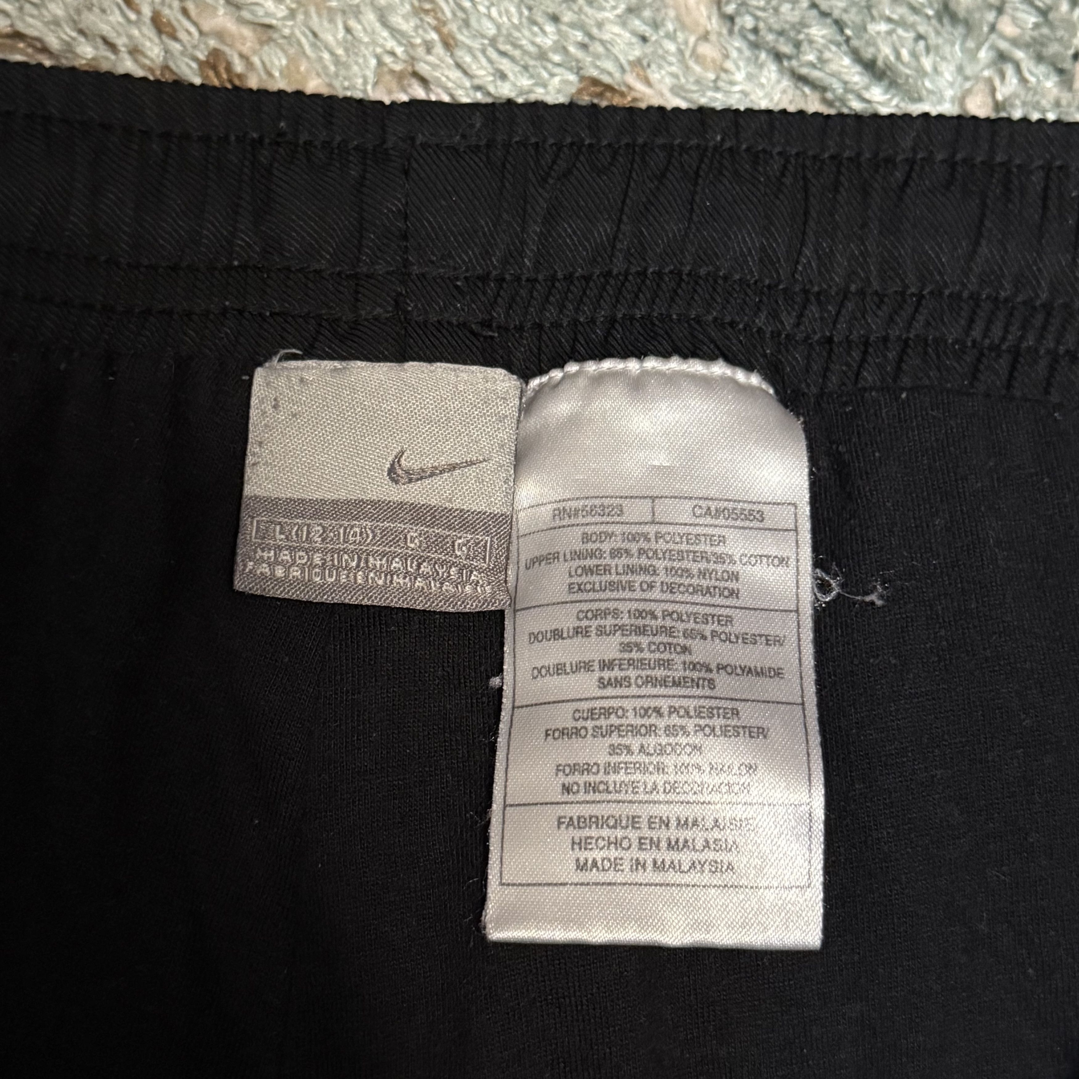 Nike Nike Black Track Pants Size Large Black/White Y2K Size US 34 / EU 50 - 3 Thumbnail
