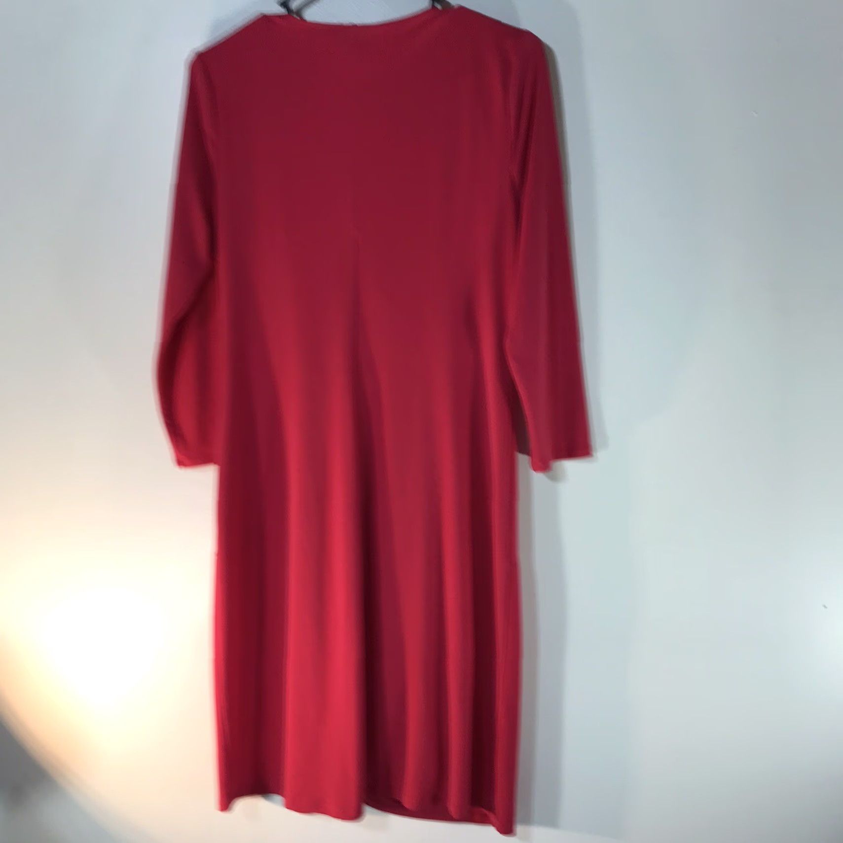 Calvin Klein Calvin Klein Pink Midi Dress Womens Size 8 3/4 Sleeve V-Neck Casual Lightweight Size M / US 6-8 / IT 42-44 - 3 Thumbnail