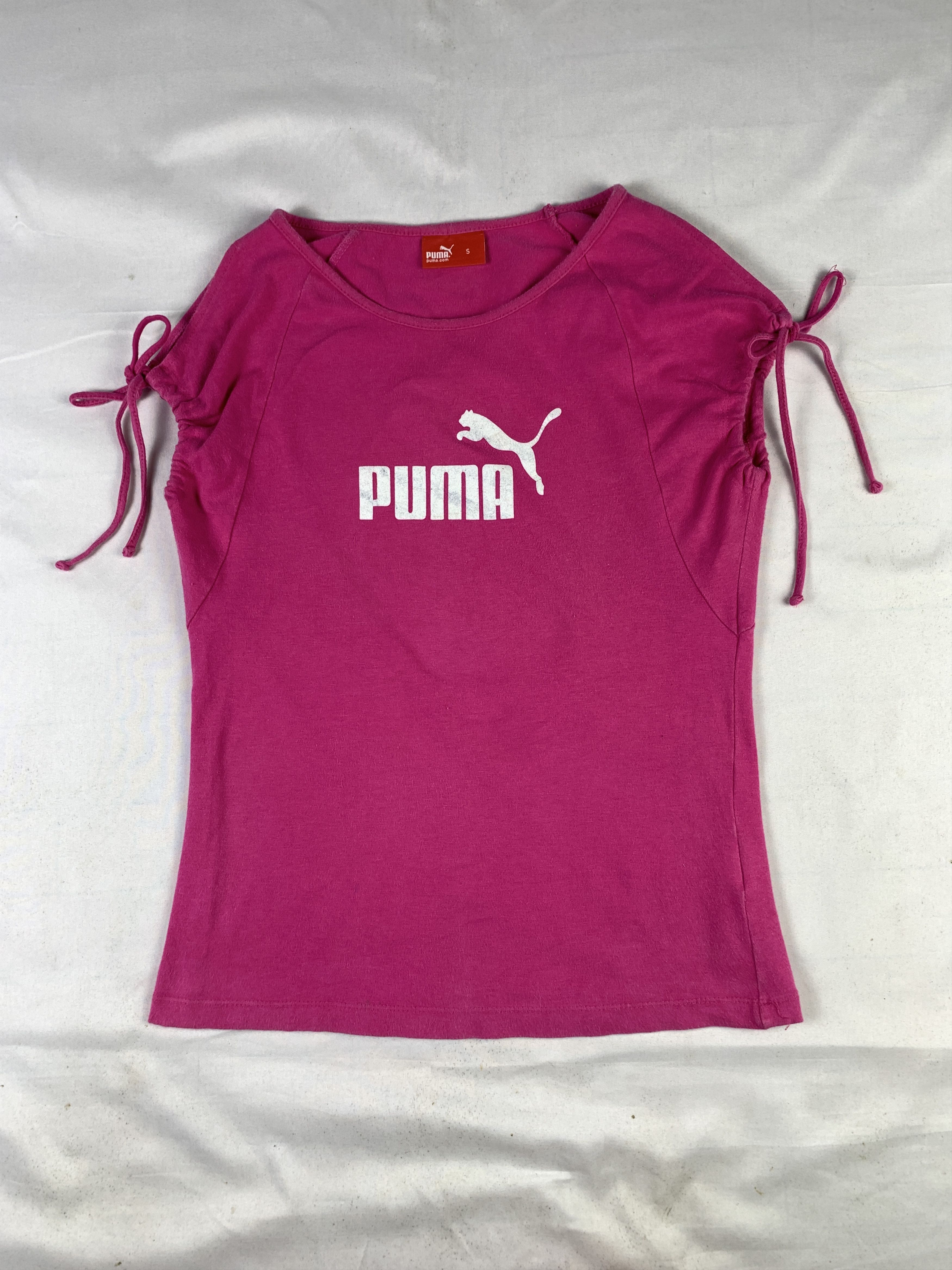 Puma 2000s Puma Pink Lace Sleeves Tee (S) Size S / US 4 / IT 40 - 1 Thumbnail