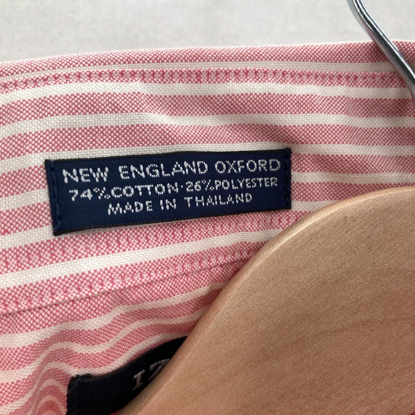 Izod IZOD Shirt Mens 16 Pink Stripe New England Oxford Button-Down Long Sleeve NWT Size US L / EU 52-54 / 3 - 5 Thumbnail