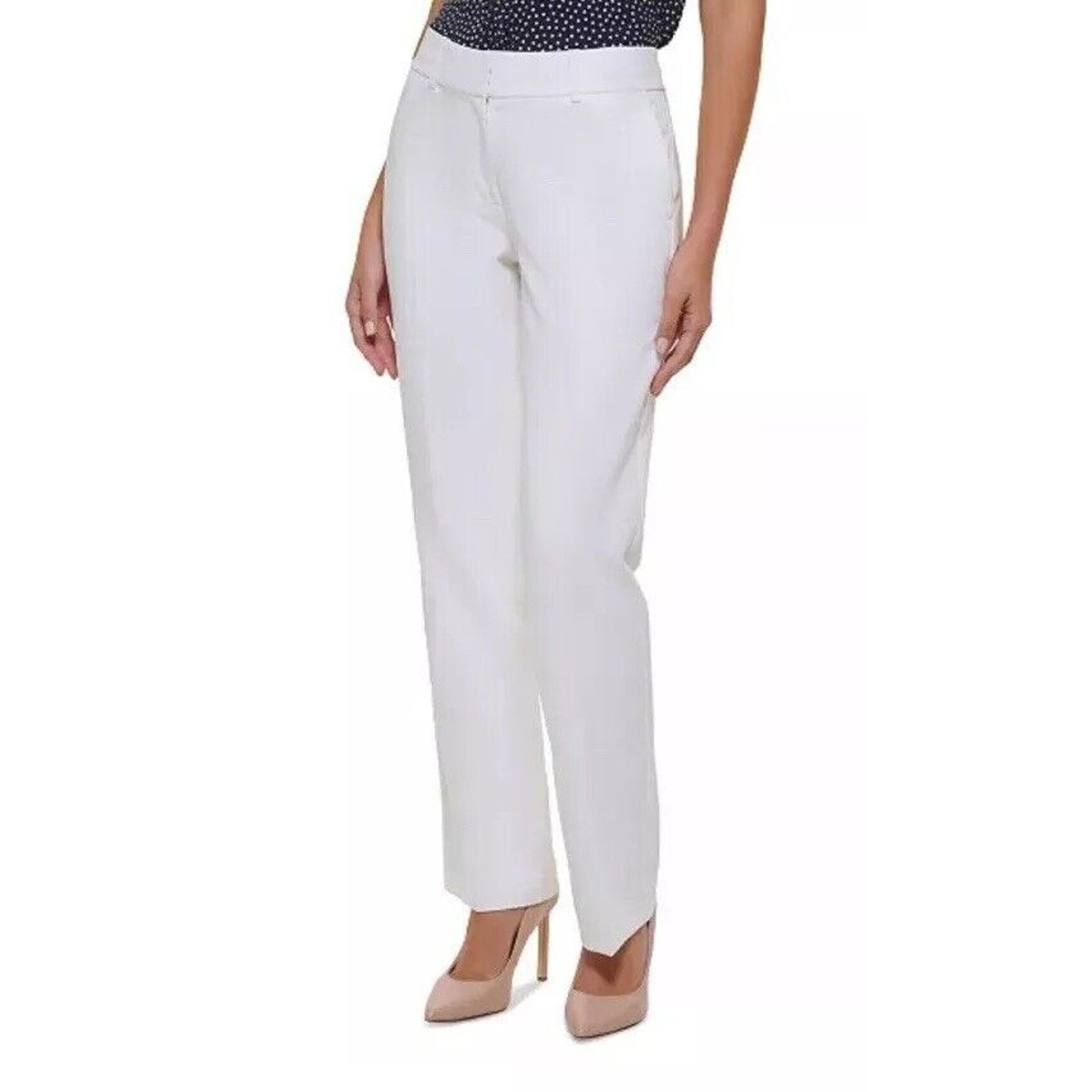 Tommy Hilfiger Tommy Hilfiger Ivory Suit Trousers Boot Leg Women’s Size 16 Size 38" / US 16 / IT 52 - 2 Thumbnail