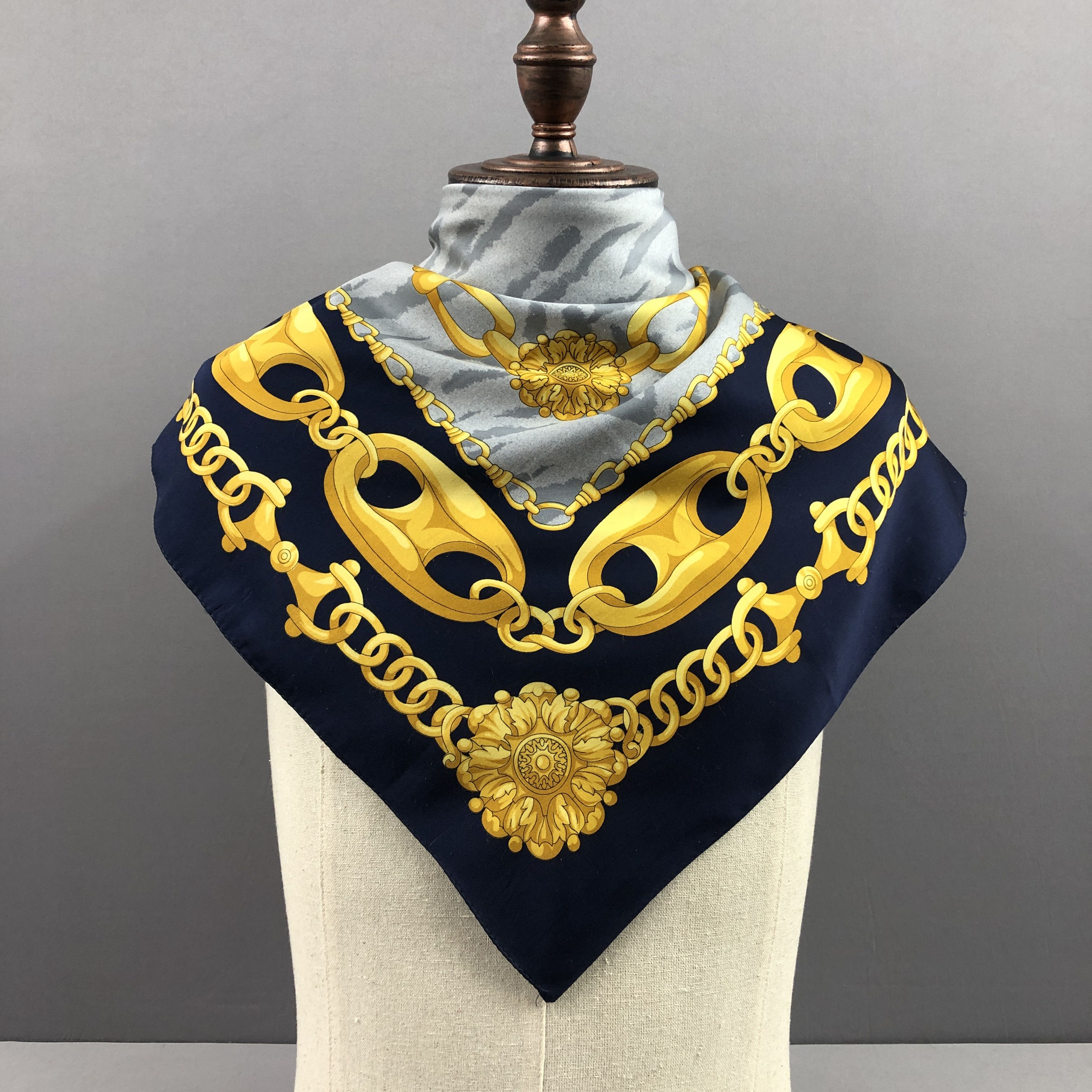 Japanese Brand Vintage Marcogalo SILK Scarf Twill Stole Wraps Scarves Size ONE SIZE - 2 Thumbnail