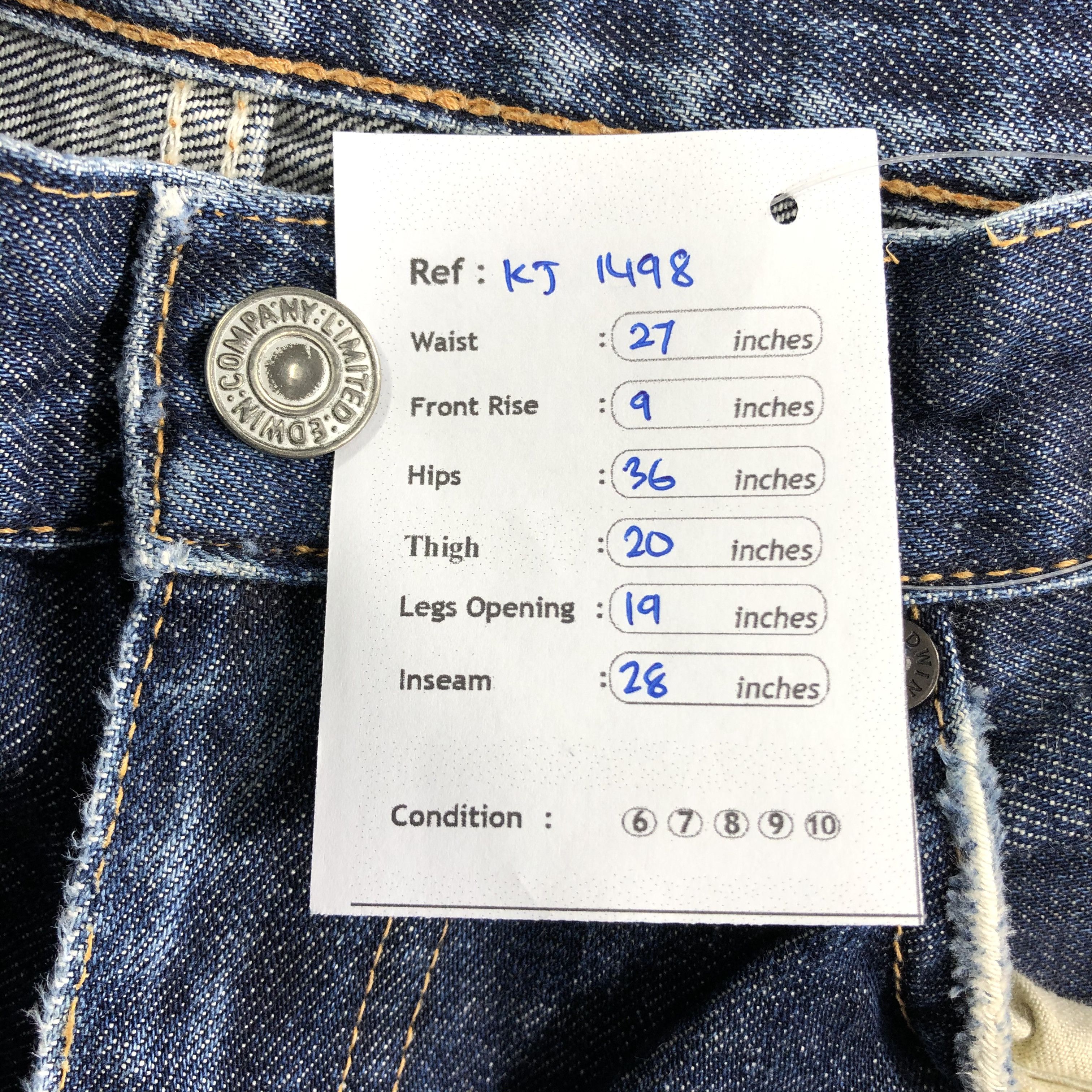 Edwin Vintage Edwin Jeans Faded Blue Flare Denim KJ1498 Size US 27 - 13 Thumbnail