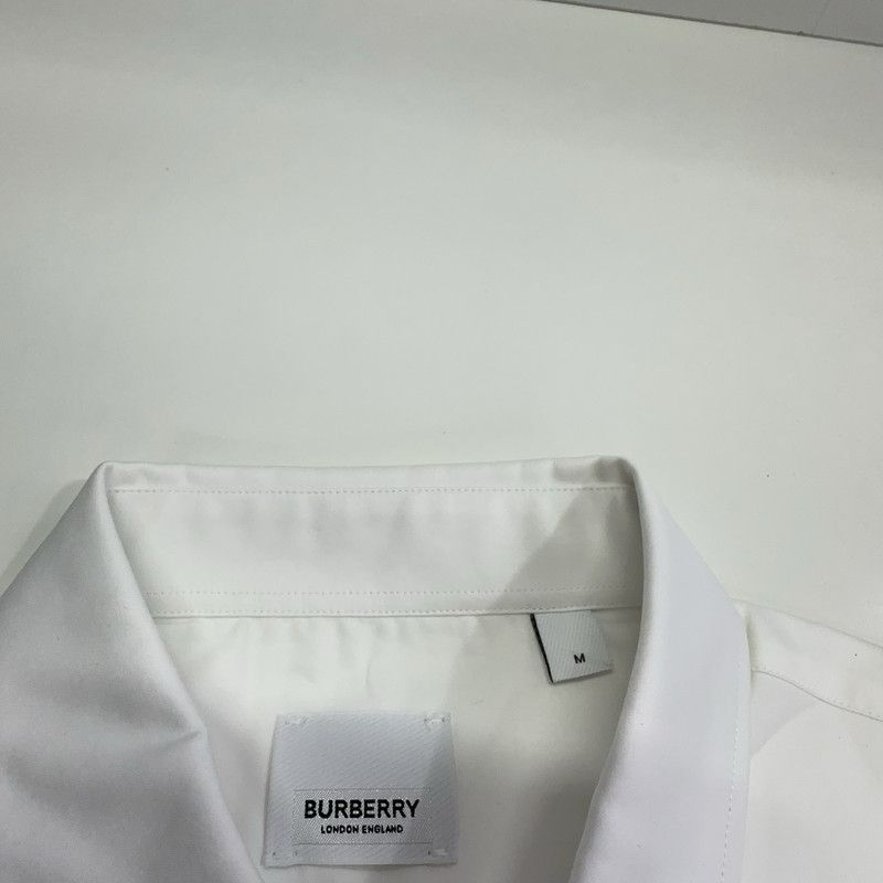 Burberry Burberry Logo Print Cotton Satin Shirt 0079 Size US M / EU 48-50 / 2 - 1 Thumbnail