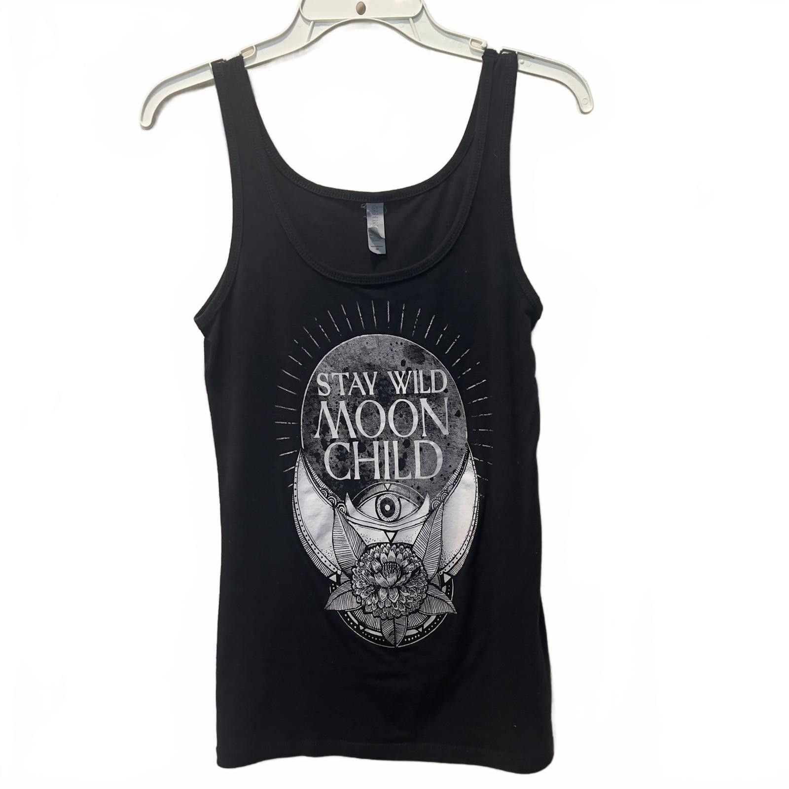 Unknown London Black Graphic Tank Top - Stay Wild Moon Child Size M / US 6-8 / IT 42-44 - 1 Thumbnail