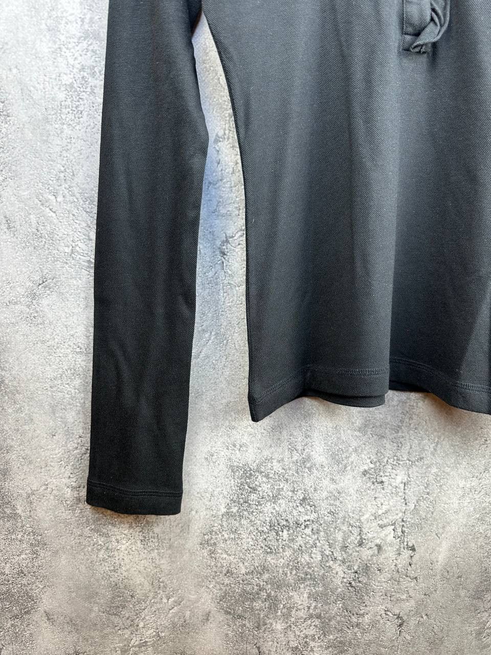 Tory Burch Tory Burch Black Ruffle Trim Henley Long Sleeve Top Size M / US 6-8 / IT 42-44 - 6 Thumbnail