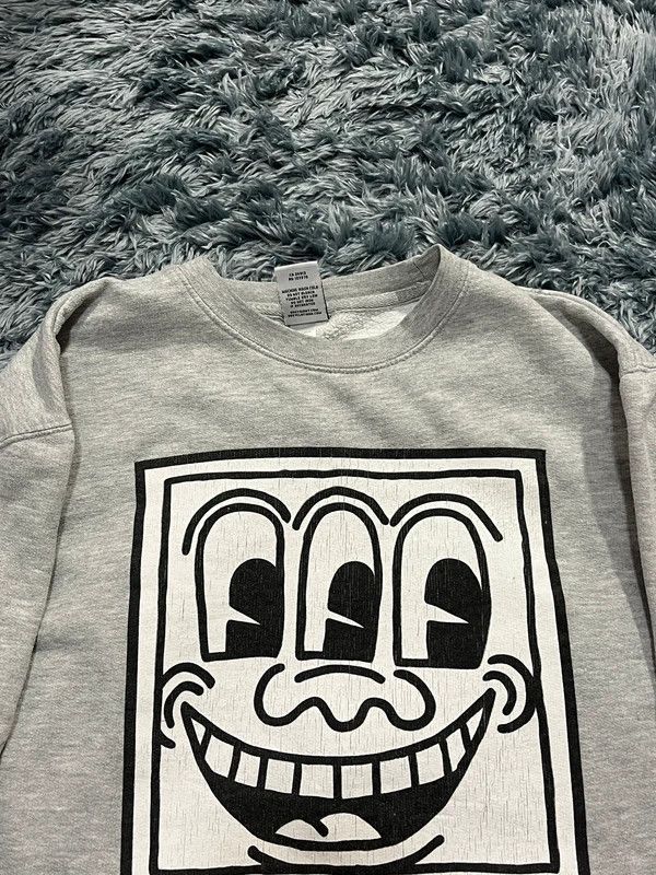 Obey Obey x Keith Haring 2012 Grey Crewneck Size US L / EU 52-54 / 3 - 15 Thumbnail