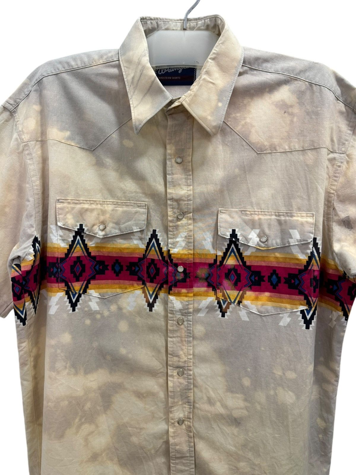 Vintage × Wrangler VINTAGE NAVAJO WRANGLER WESTERN SHIRT CUSTOM ACID WASH Size US XL / EU 56 / 4 - 6 Thumbnail