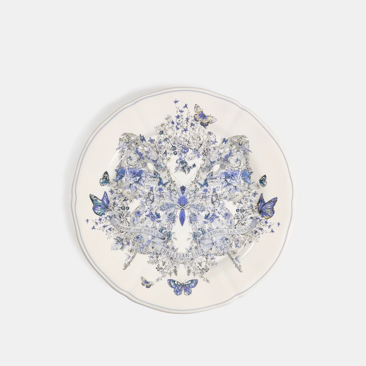 Dior o1bcso1str0225 Size:OS/ Dessert Plate in Blue Size ONE SIZE - 1 Thumbnail