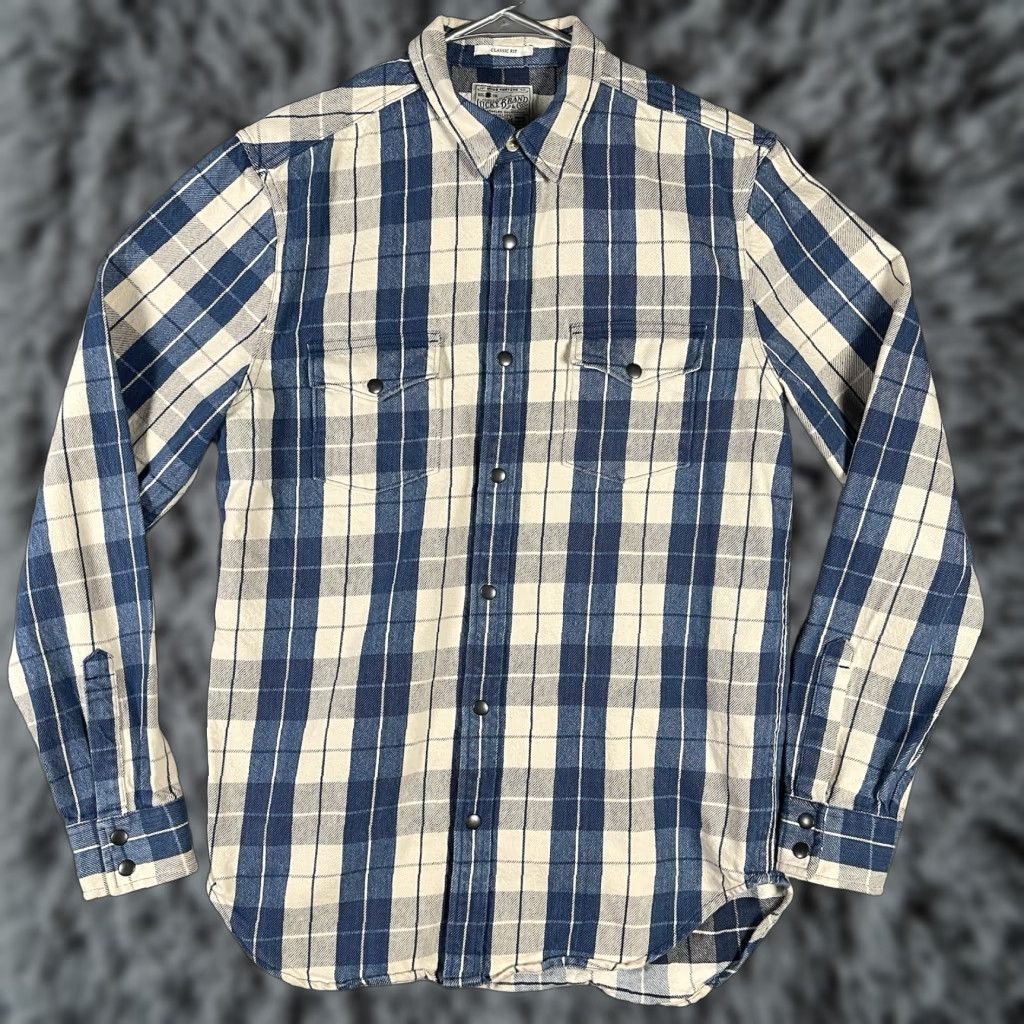 Lucky Brand Lucky Brand Button-Up Shirt Mens Blue White Plaid Long Sleeve Size M Medium Button-Down Collared Western Casual Workwear Snap Pearl Snap Size US M / EU 48-50 / 2 - 1 Thumbnail