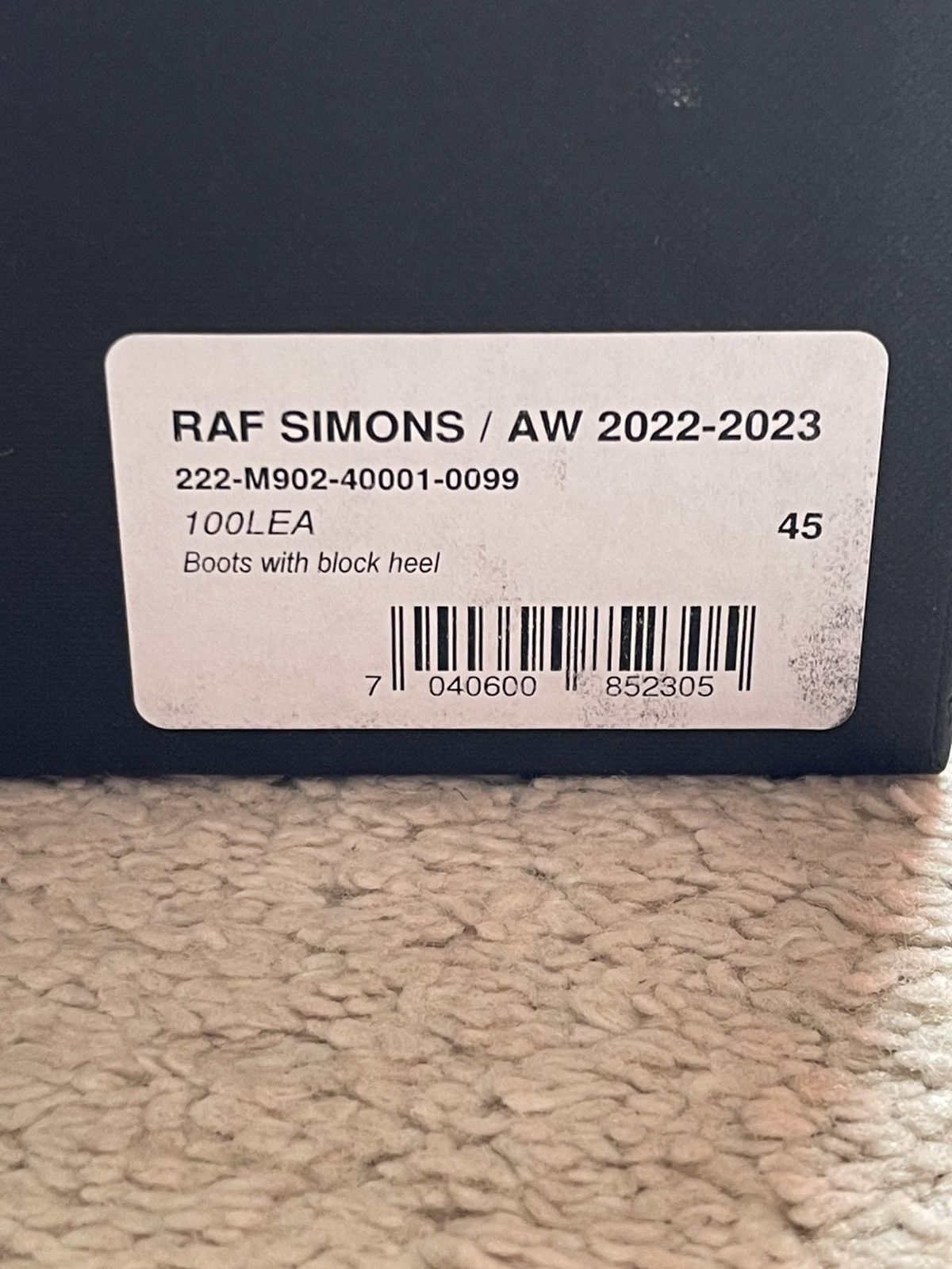 Raf Simons Black Heel Boots Size US 12 / EU 45 - 9 Thumbnail