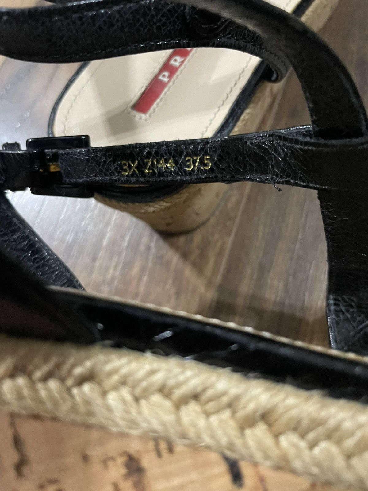 Prada Prada Wedge Platform Cork Sandal Size US 7.5 / IT 37.5 - 7 Thumbnail