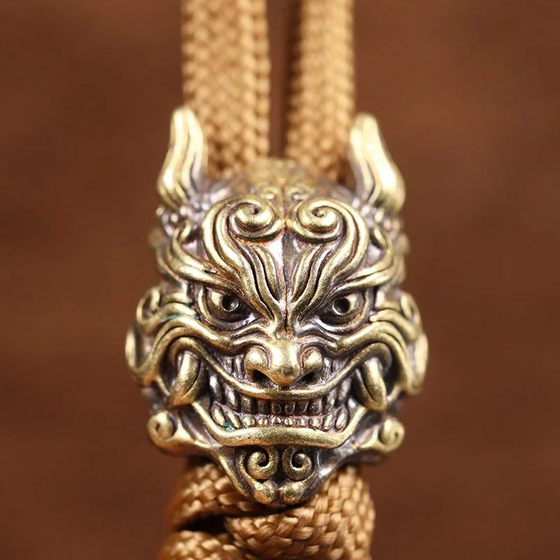 Handmade 3Pcs Mahakala Knife Beads Paracord Bead Zipper Umbrella Rope Size ONE SIZE - 1 Thumbnail