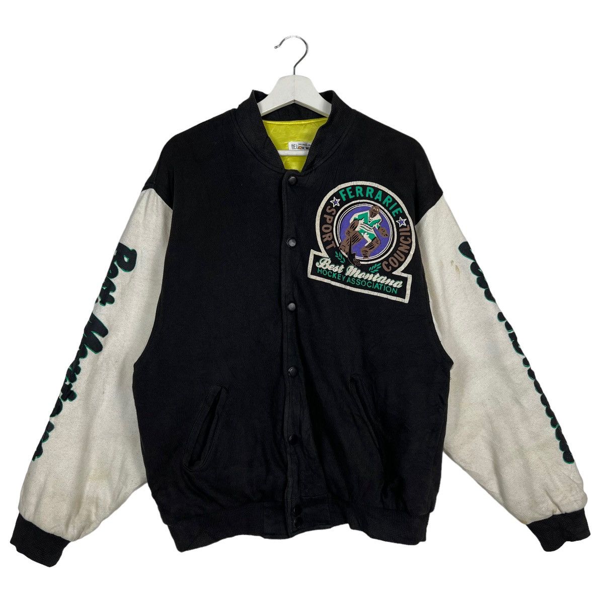 Japanese Brand 🔥 VINTAGE HOCKEY BOMBER VARSITY BOMBER JACKET Size US M / EU 48-50 / 2 - 2 Thumbnail