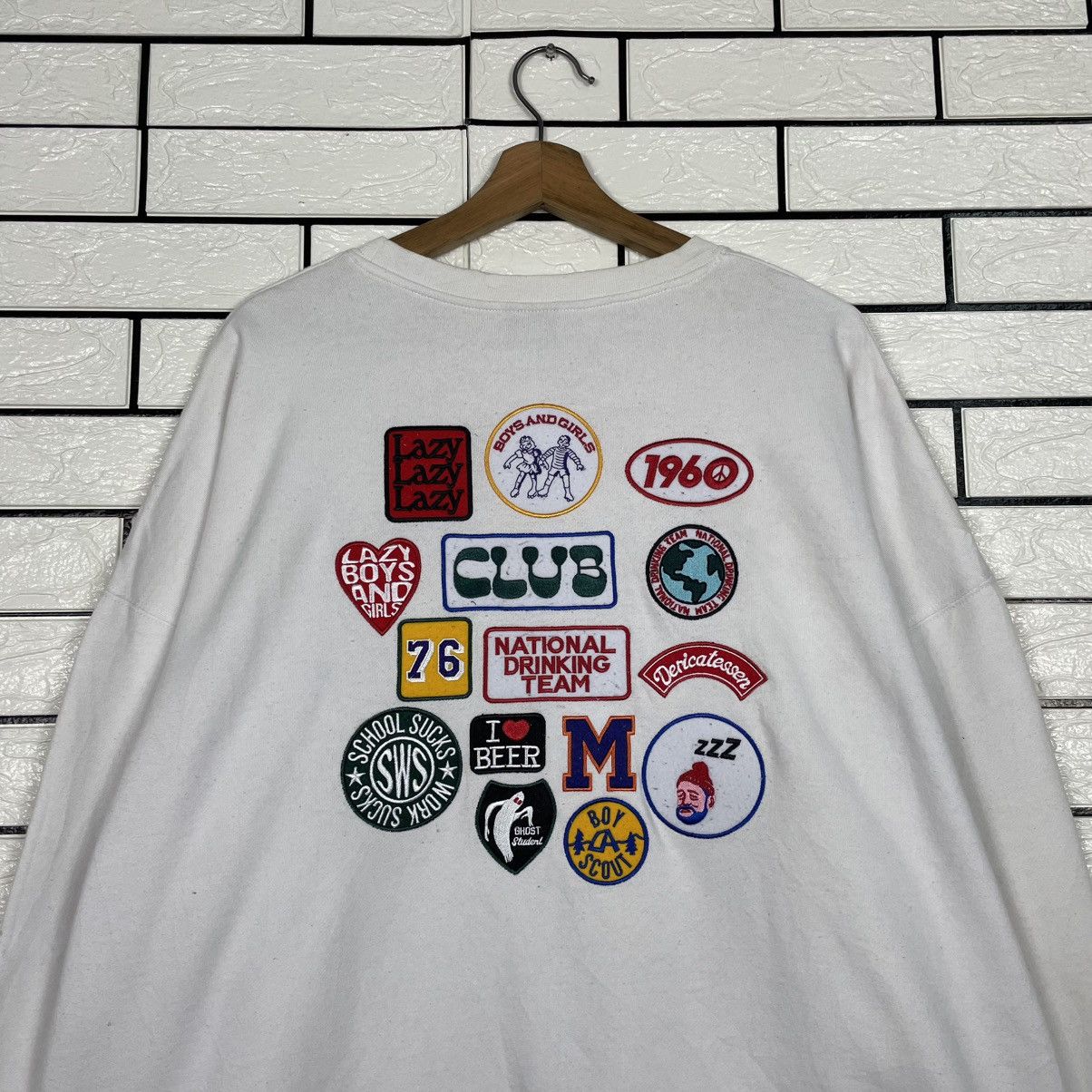 Japanese Brand Freak's Store Lazy Club Crewneck Sweatshirt Size US L / EU 52-54 / 3 - 8 Thumbnail
