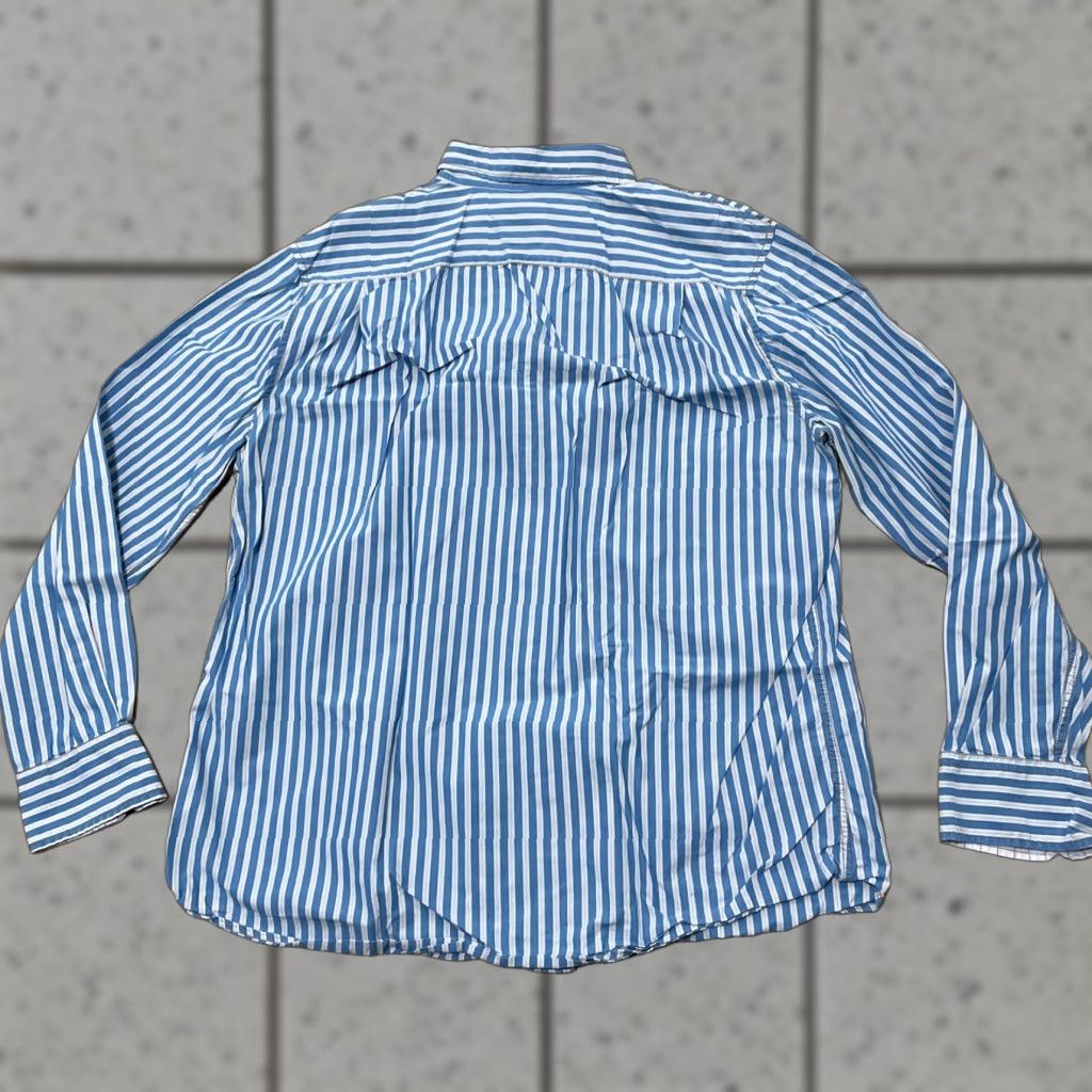 Mossimo Mossimo Supply Co Button-Up Shirt Men XL Athletic Blue Vertical Stripe Vintage Y2k Western Preppy Casual Button Front Size US XL / EU 56 / 4 - 1 Thumbnail