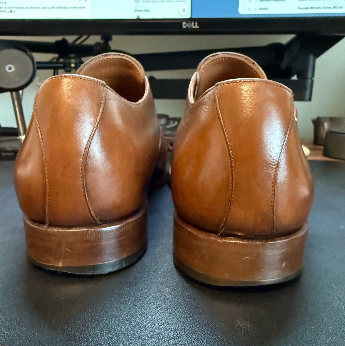 Meermin Meermin Double Monk Strap – Tan Calf – UK 10 / US 11D Size US 11 / EU 44 - 4 Thumbnail