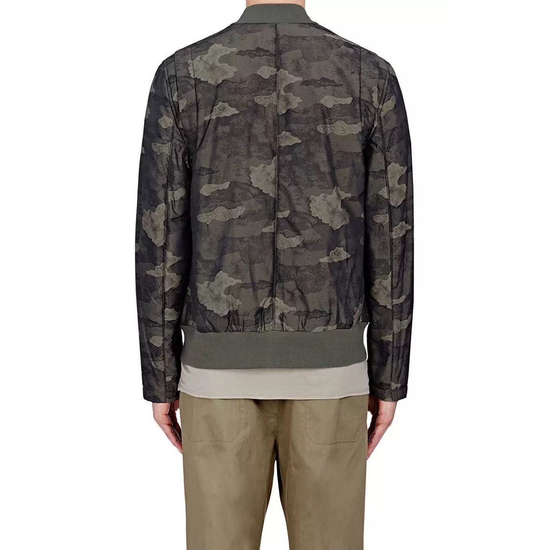 Helmut Lang Helmut Lang Olive Slate Camo Print Technical Bomber Jacket Size US XS / EU 42 / 0 - 3 Thumbnail