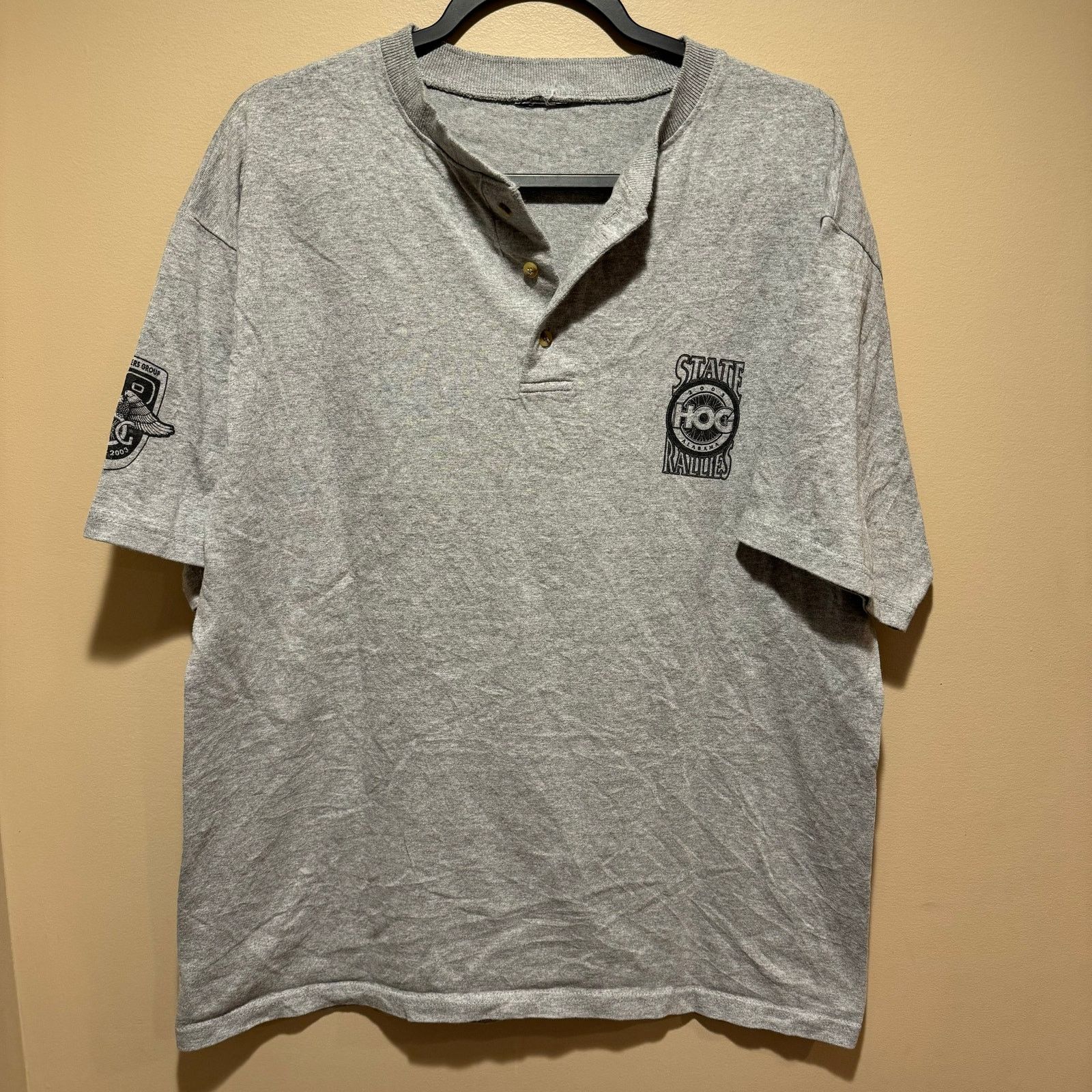 Harley Davidson Vintage Harley Davidson Henley T Shirt Size US L / EU 52-54 / 3 - 2 Thumbnail