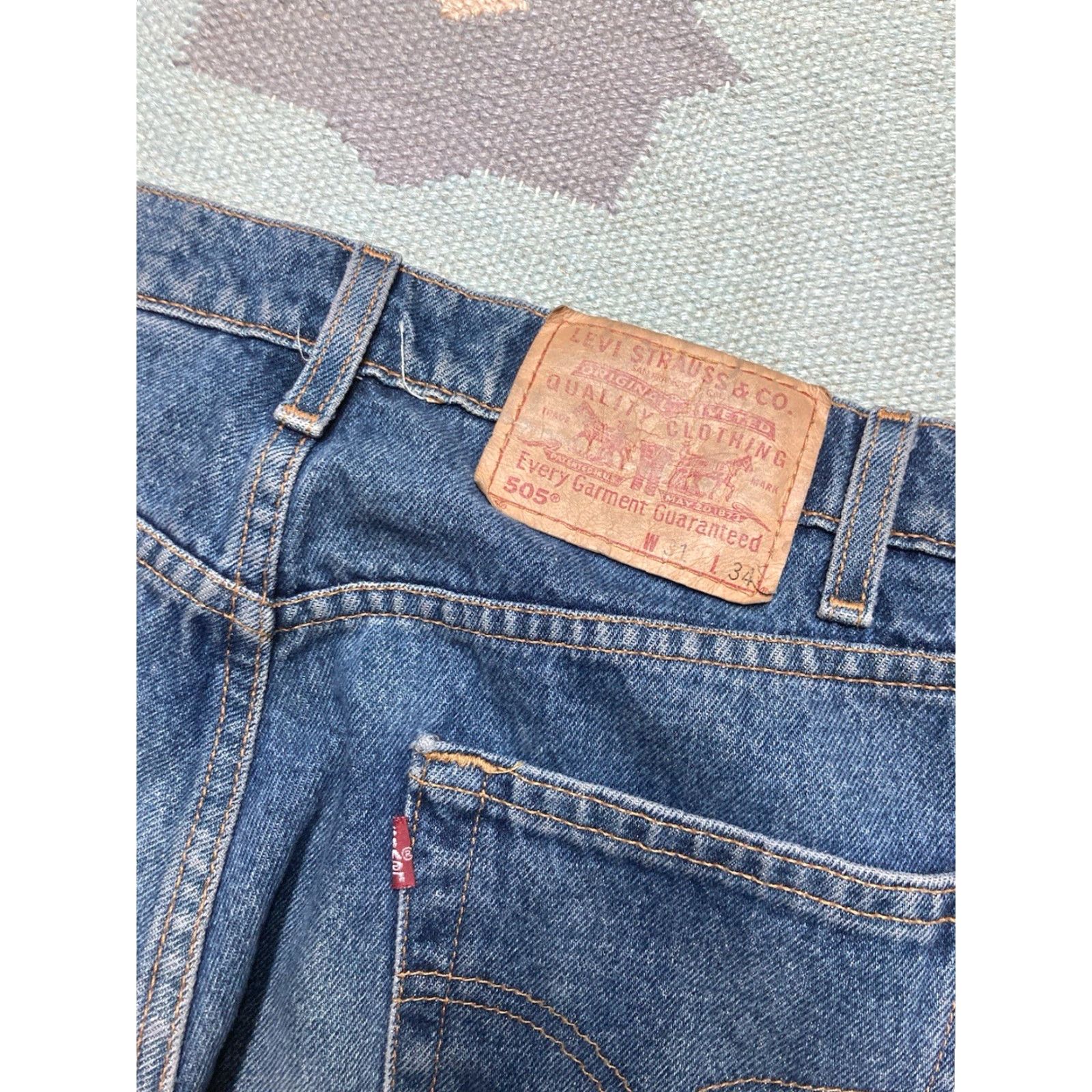 Levi's VINTAGE Levi’s 505 Jeans Straight Regular Men 30x33 Medium Wash Denim Skater Pants Blue Jeans Size US 30 / EU 46 - 3 Thumbnail