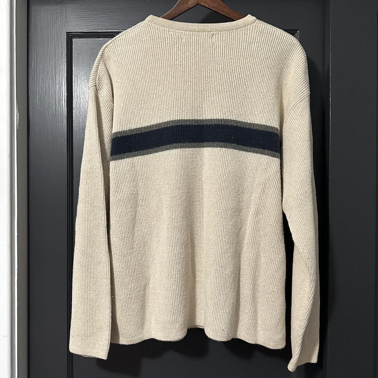 Structure × Vintage VTG 90s Structure wrap around center stripe sweater Size US L / EU 52-54 / 3 - 2 Thumbnail