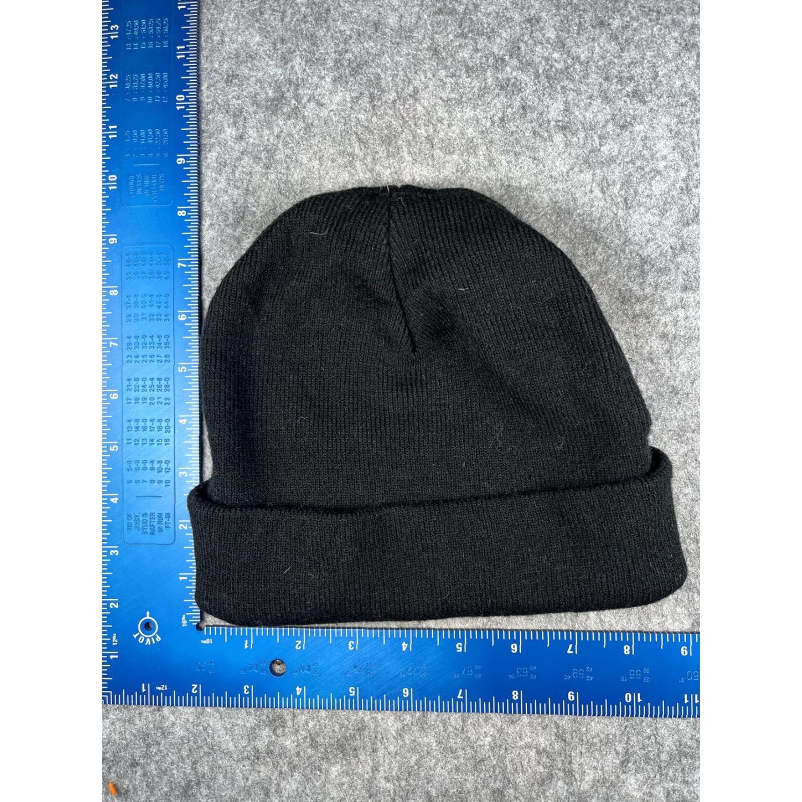 Vintage Hawke & Co Beanie Mens One Size Black Knit Cuffed Winter Logo Stretch Size ONE SIZE - 4 Thumbnail