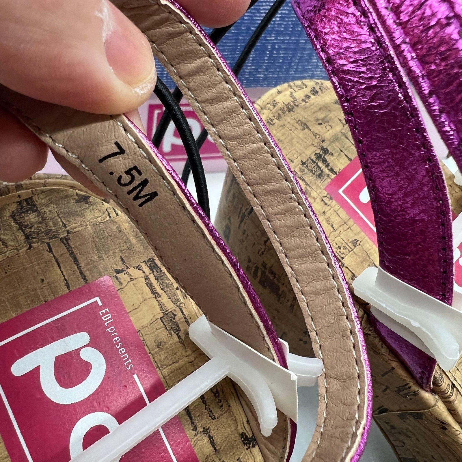 Other Pop Womens Kallie Heeled Sandals Pink Fuschia Multicolor Size US 7.5 / IT 37.5 - 5 Thumbnail