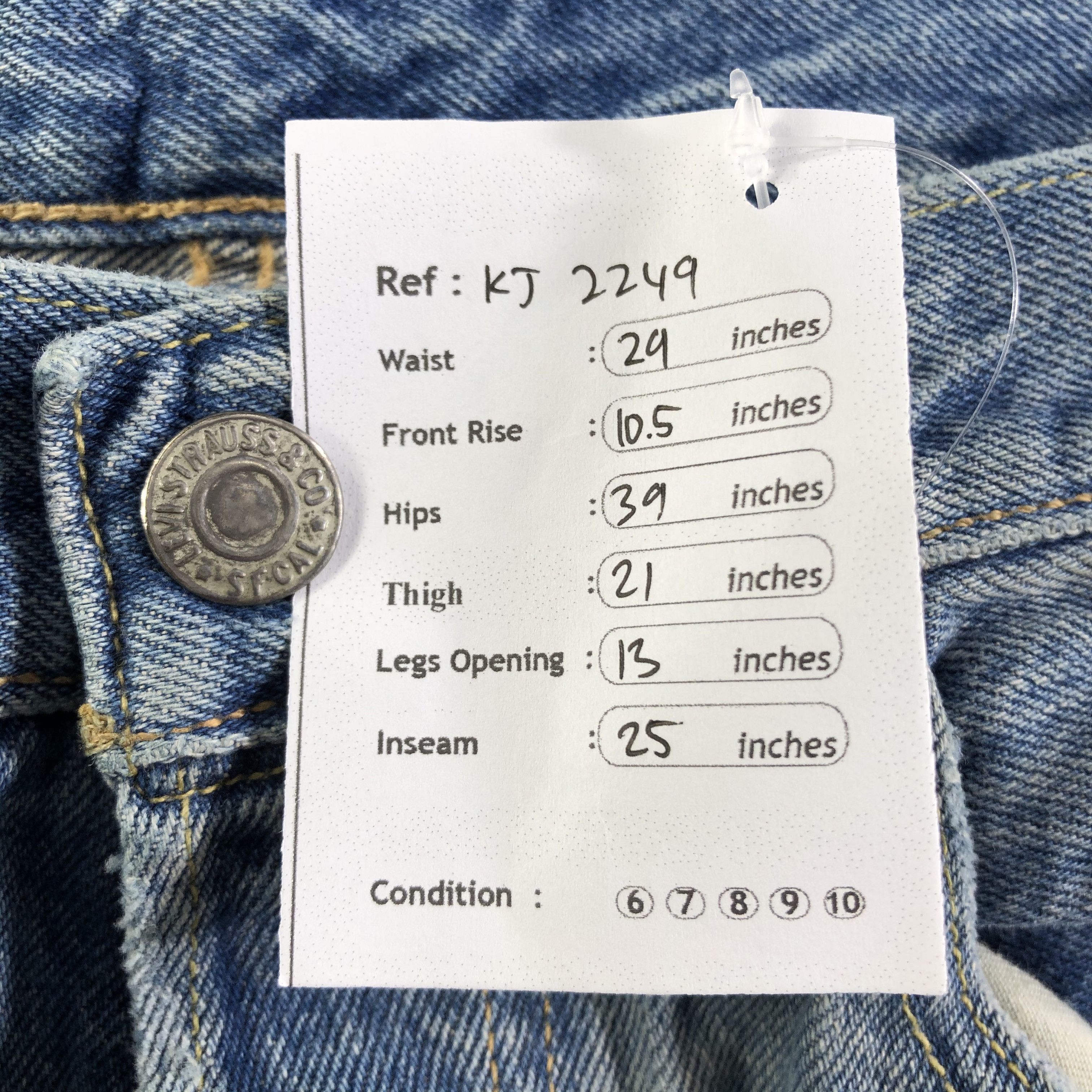 Levi's Levis 501 Jeans Ripped Denim KJ2249 Size US 28 / EU 44 - 14 Thumbnail
