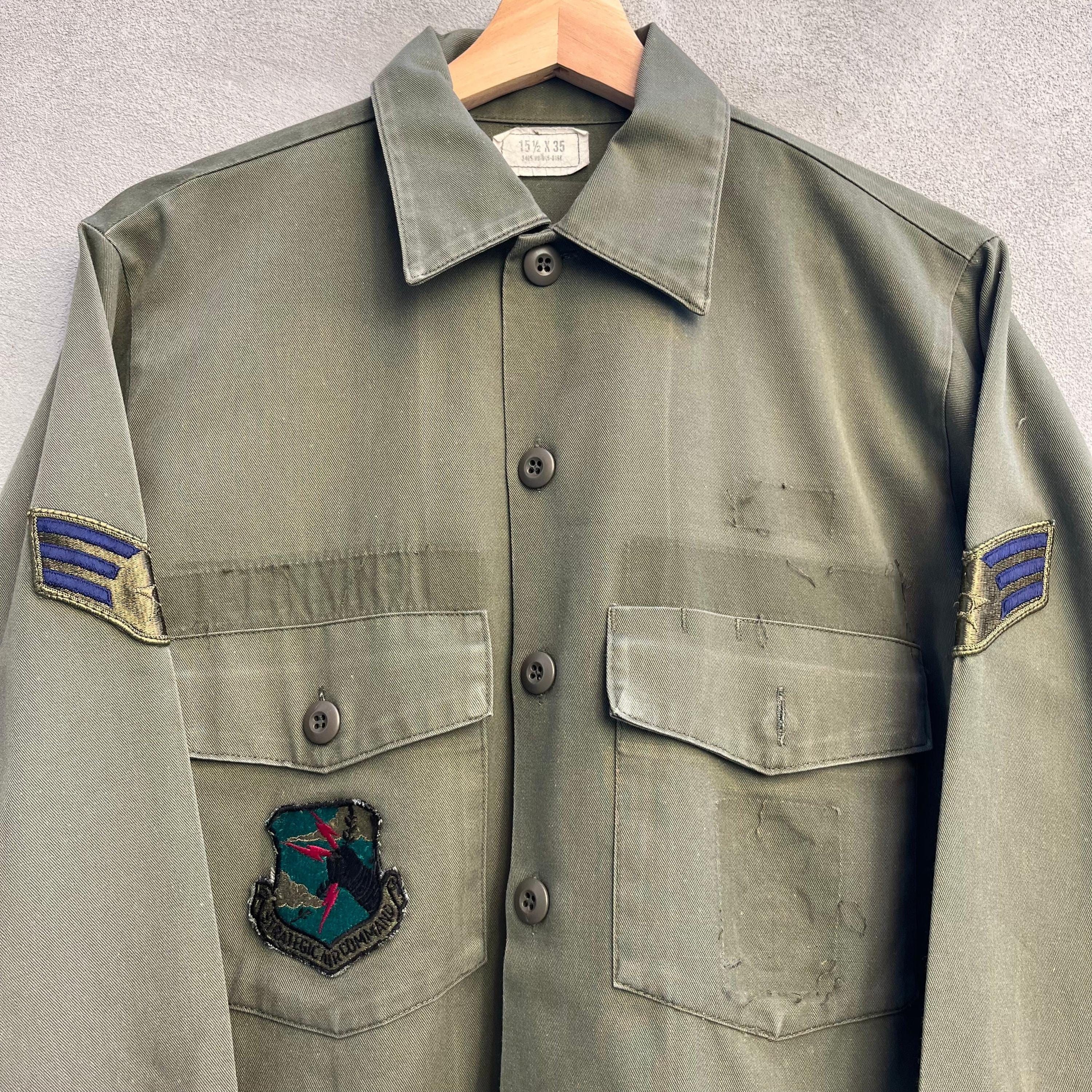 Vintage 80's USAF Military Utility Button Down Shirt Size US L / EU 52-54 / 3 - 4 Thumbnail