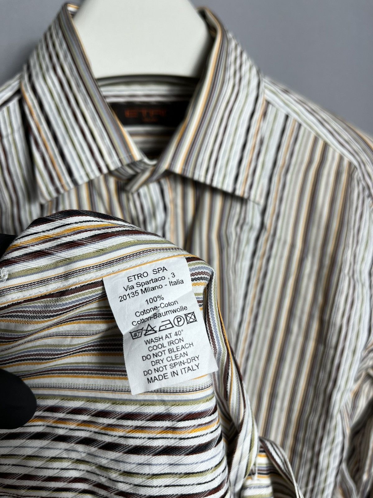 Etro Etro Italy Men’s Striped Button long sleeve shirt Size US L / EU 52-54 / 3 - 5 Thumbnail