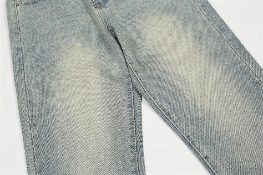 Japanese Brand × Jean Light blue washed distressed trendy loose straight jeans Size US 32 / EU 48 - 6 Thumbnail