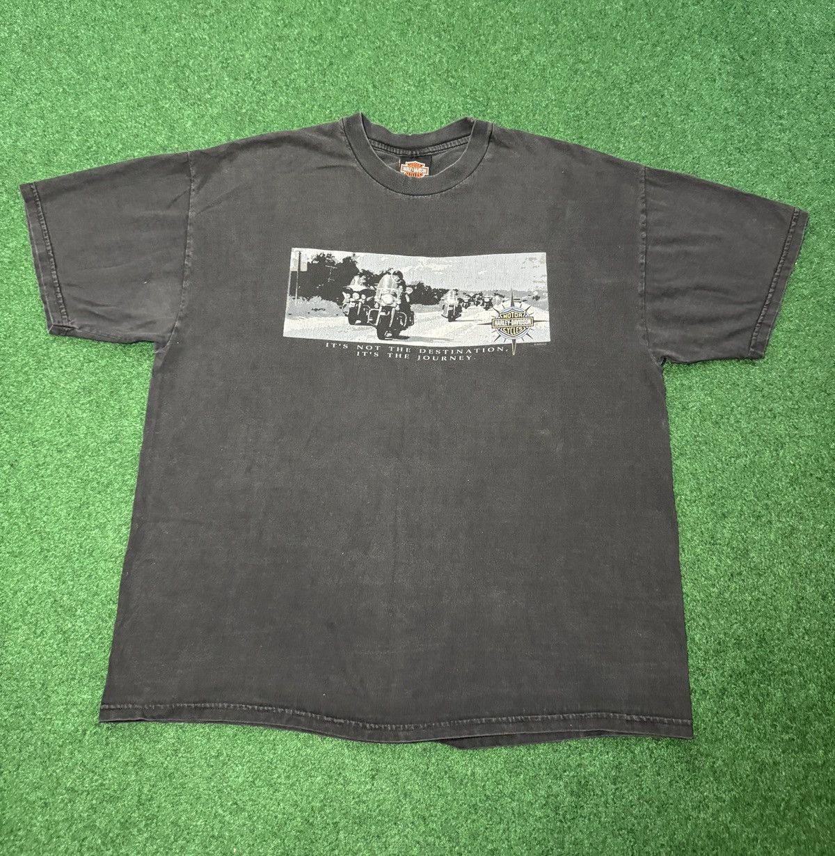 Harley Davidson Vintage 90s Harley Davidson Faded Biker Motorcycle T Shirt Size US XL / EU 56 / 4 - 1 Thumbnail
