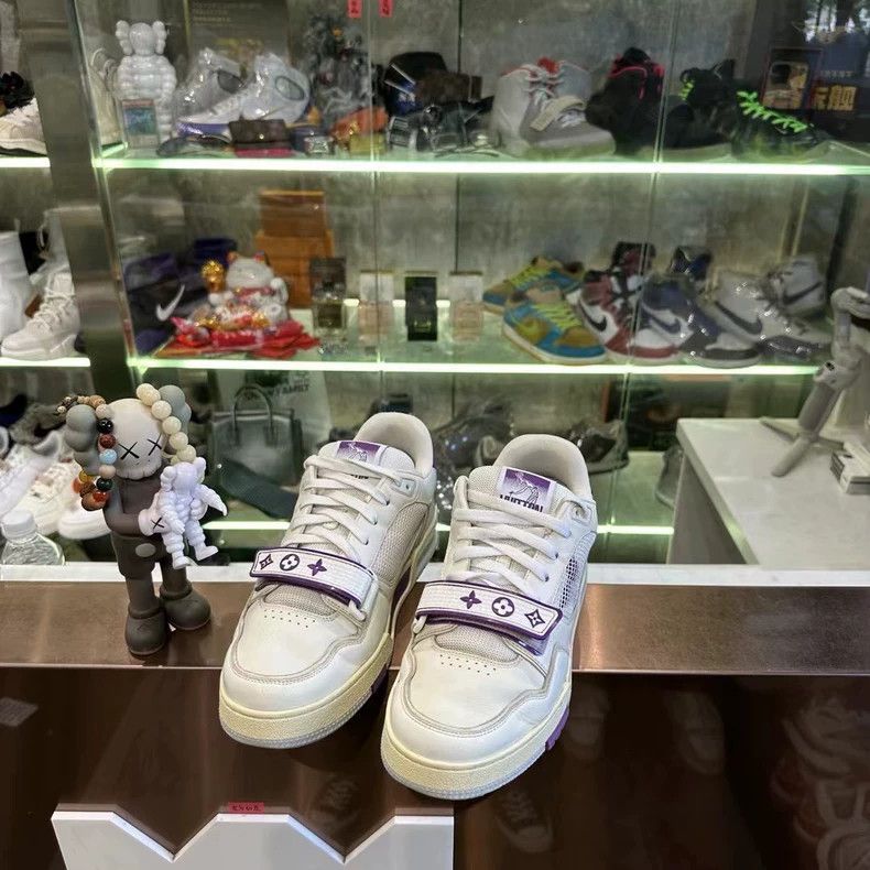 Louis Vuitton Louis Vuitton Trainer White Purple Sneakers - dmc Size US 7 / EU 40 - 1 Thumbnail