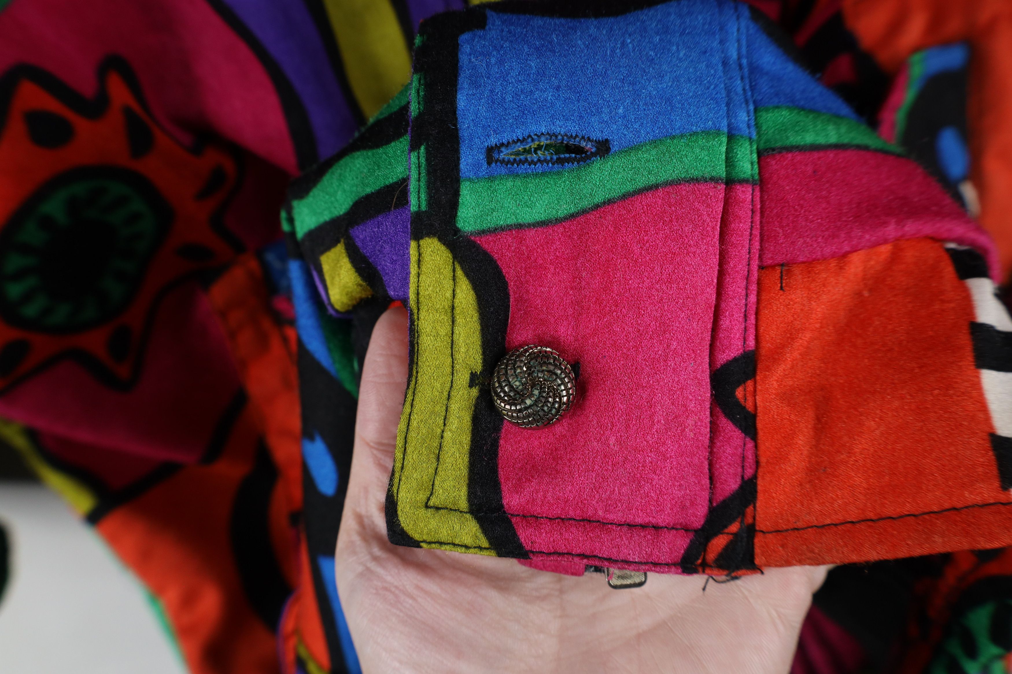 Vintage Vintage 90s Streetwear Rainbow Abstract Parka Jacket Size S / US 4 / IT 40 - 6 Thumbnail