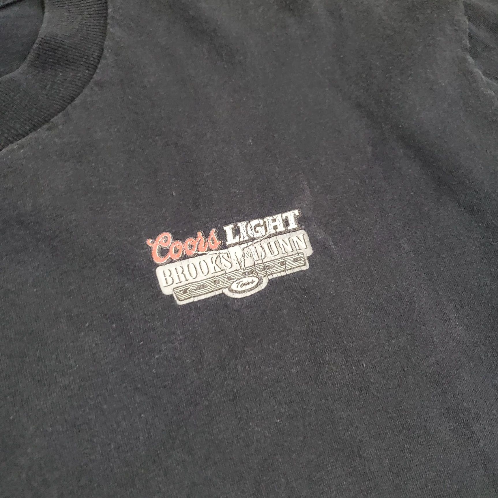 Jerzees Brooks & Dunn Coors Light Shirt Mens Large Black Graphic Tee Longhorn Country Size US L / EU 52-54 / 3 - 6 Thumbnail