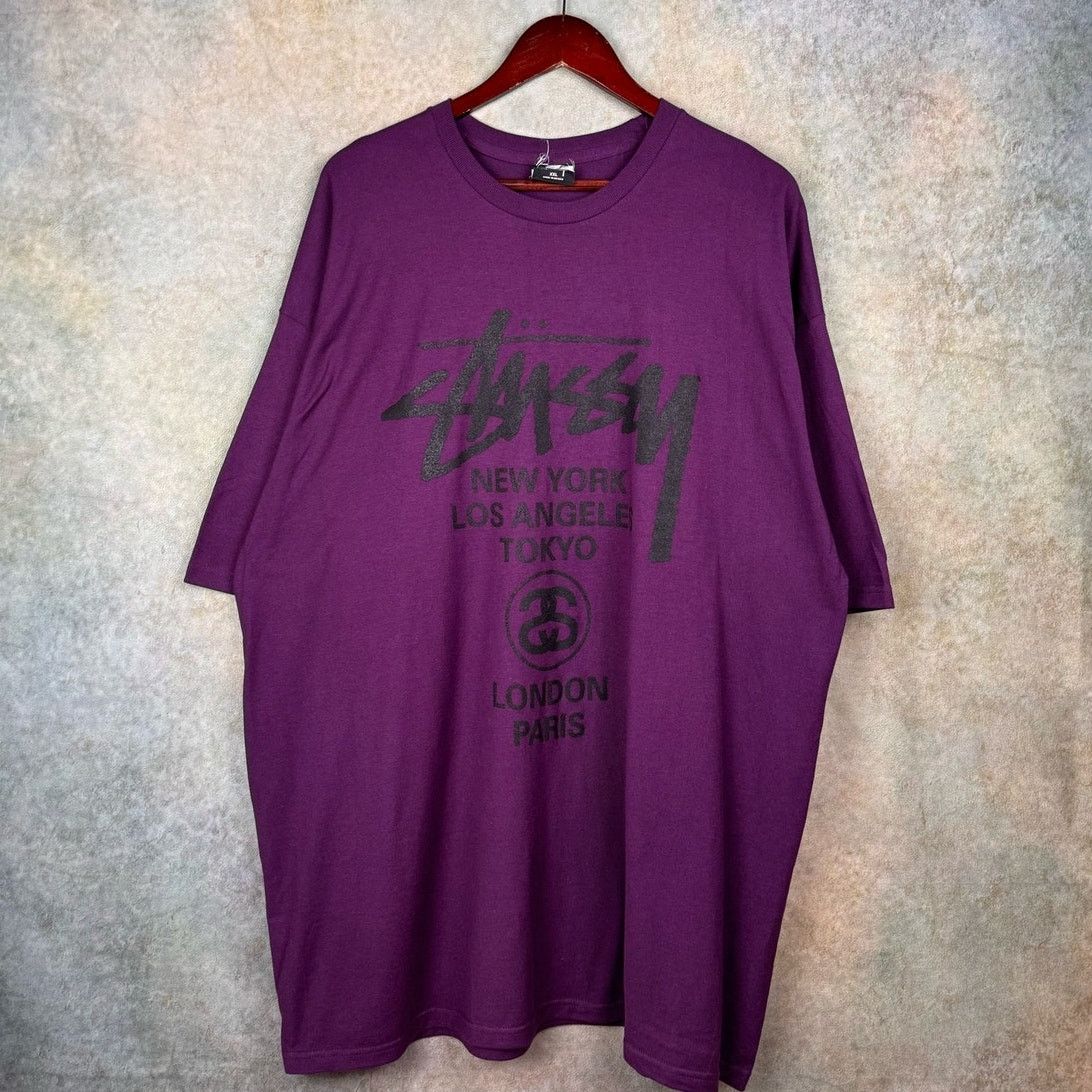 Stussy Stussy International World Tour T Shirt NY LA XXL Purple Size US XXL / EU 58 / 5 - 1 Thumbnail