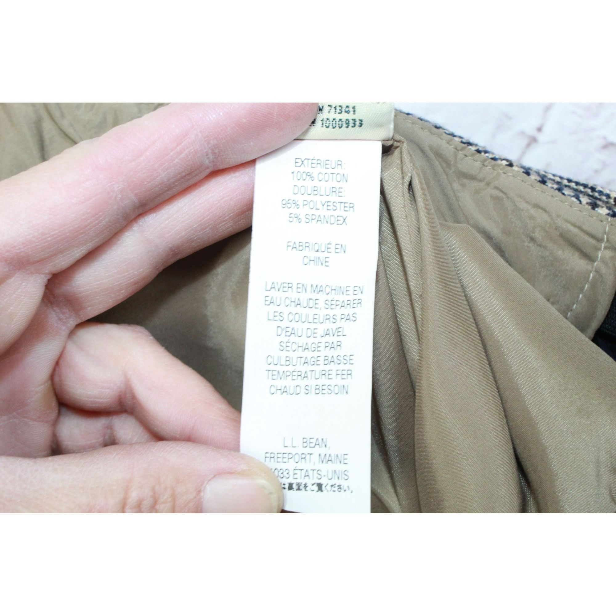 L.L. Bean LL Bean Womens Plaid Classic Fit Lined Dress Pants Size 38" / US 16 / IT 52 - 10 Thumbnail