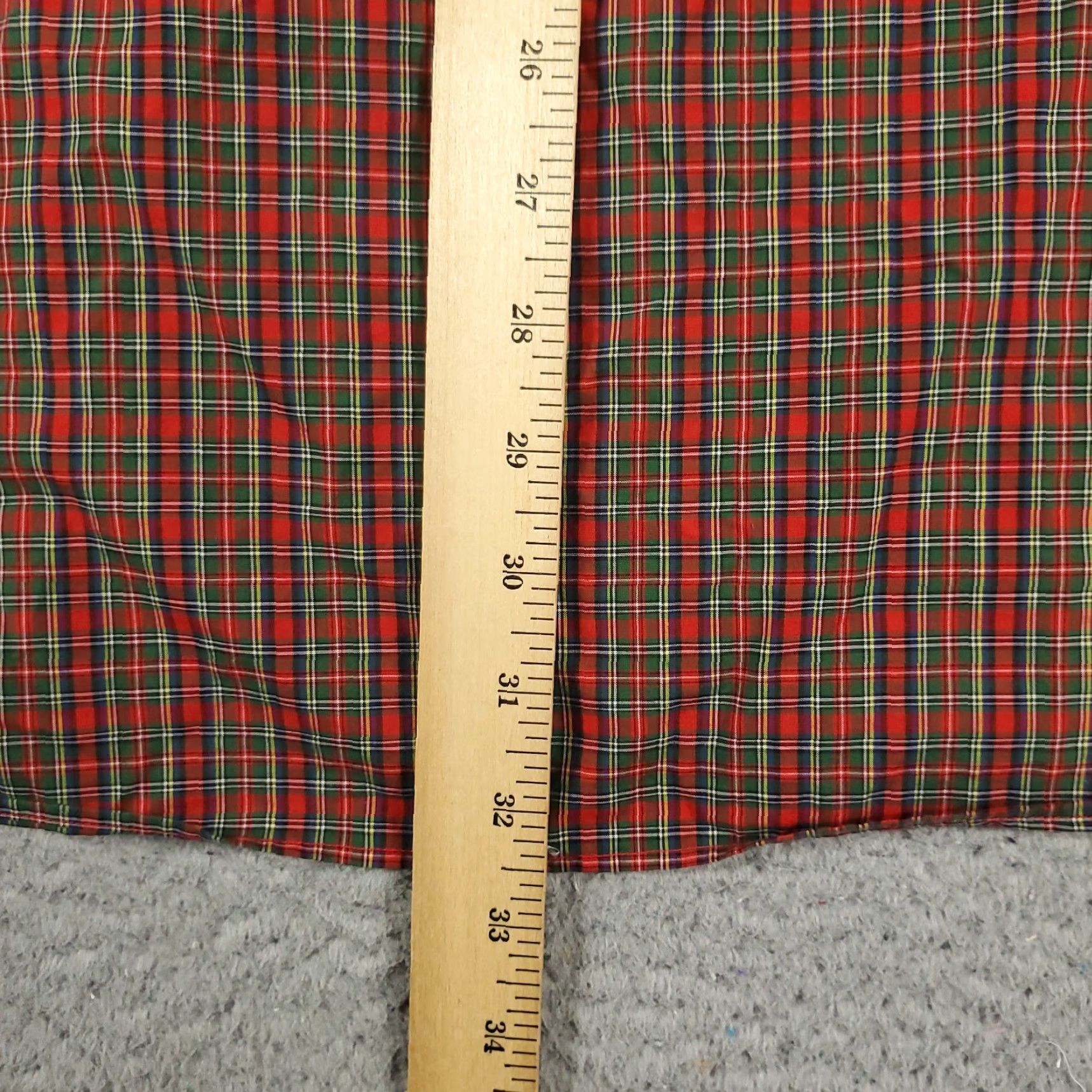 Ralph Lauren Ralph Lauren Dress Shirt Mens 18 Red Plaid Long Sleeve Button Up Size 48R - 5 Thumbnail