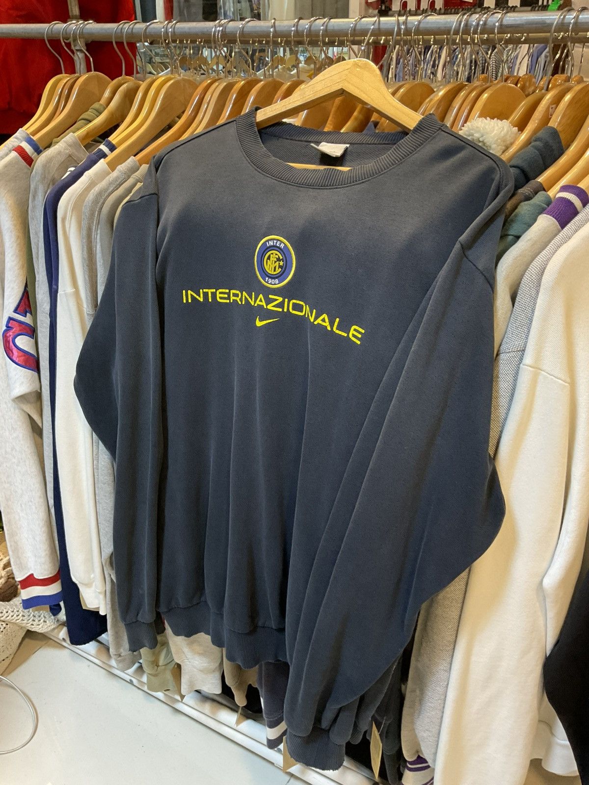Nike × Vintage Vintage Y2K Nike Inter Milan Sweatshirt Size US L / EU 52-54 / 3 - 1 Thumbnail