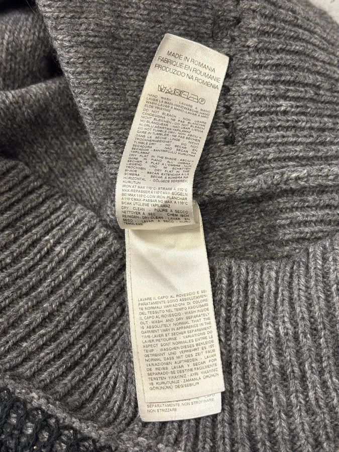 Diesel Diesel Grey & Black Spyder Web Wool Blend Distressed Sweater Size US S / EU 44-46 / 1 - 8 Thumbnail