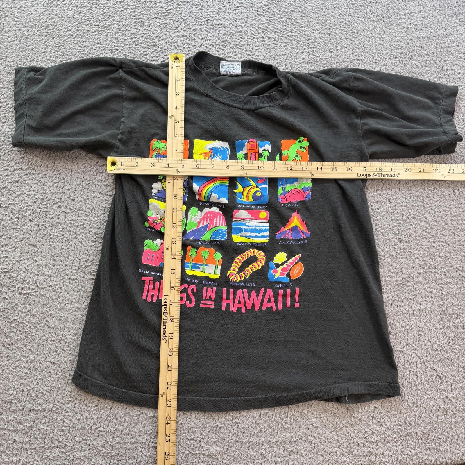 Other Vintage 90s Hawaii T Shirt Poly Tees Neon Tourist Tee Island Size US L / EU 52-54 / 3 - 3 Thumbnail