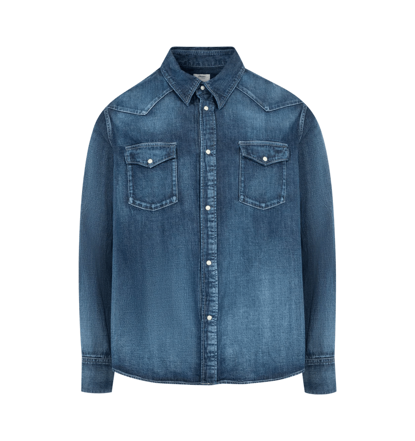 Visvim o1h1sh10525 Social Sculpture Shirt Dmgd in Indigo Blue Size US S / EU 44-46 / 1 - 1 Thumbnail